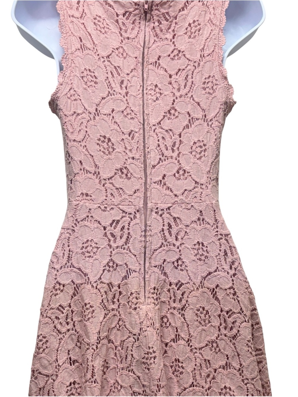 City Studio Lace Overlay Fit & Flare Dress Junior's Size 5 in Blush Rose - Picture 4 of 10